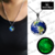 Collar Planeta Tierra dije de acero quirúrgico 316l