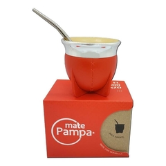 Mate Pampa -rojo- boca abierta - - comprar online