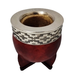 Mate Imperial alpaca cincelada -marron- - comprar online