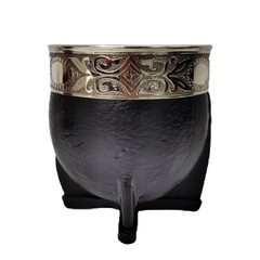 Mate Imperial alpaca cincelada -negro-