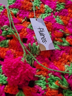 Ponchos de acrílico tejido a mano colores - comprar online