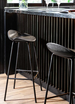 TABURETE MIJAS BASE PINTADA NEGRA - comprar online