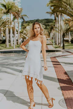 Vestido Franjas Borla