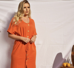 Vestido Pegged Botões - comprar online