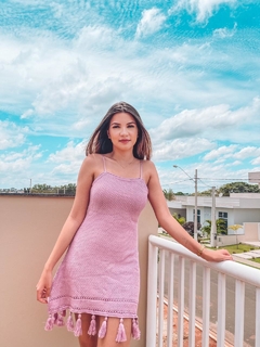 Vestido Franjas Borla