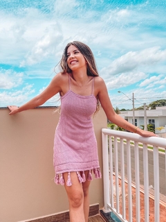 Vestido Franjas Borla - comprar online