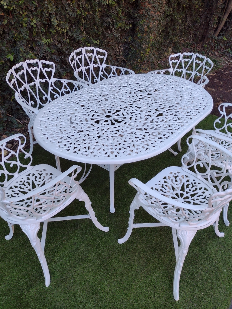 Juego de jardin modelo boston x6 mesa ovalada