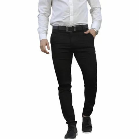 Pantalon Gabardina Hombre Liso Elastizado Kosvko