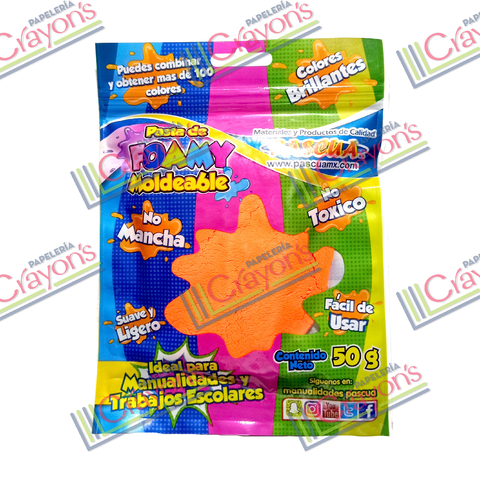 Foamy Moldeable Neón 6 Colores 50 grs Pascua Megafumi – Papelería