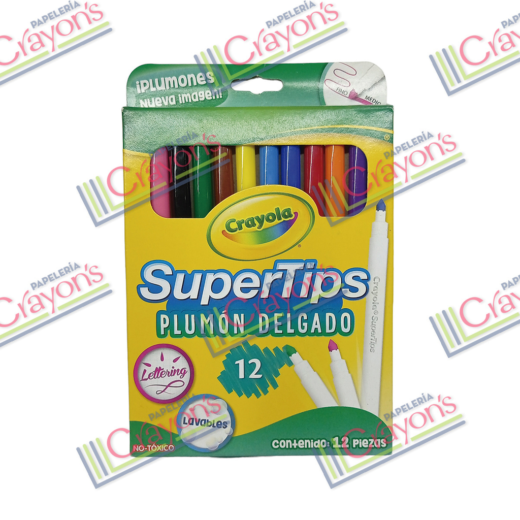 Plumón Crayola Super Tips C/70 Piezas + 10 C/ Aroma - La Niña de los  Plumones