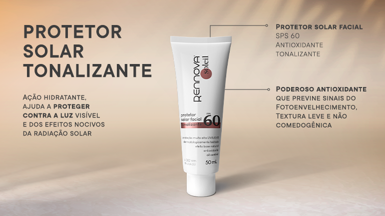 Protetor Solar Facial Tonalizante Rennova Soleil - 50ml