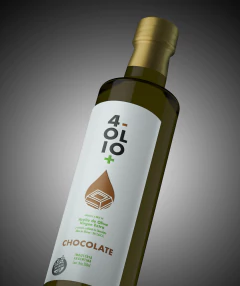 4-OLIO+ Aceite de Oliva Extra Virgen. Saborizado al CHOCOLATE (12 x 250 cc)