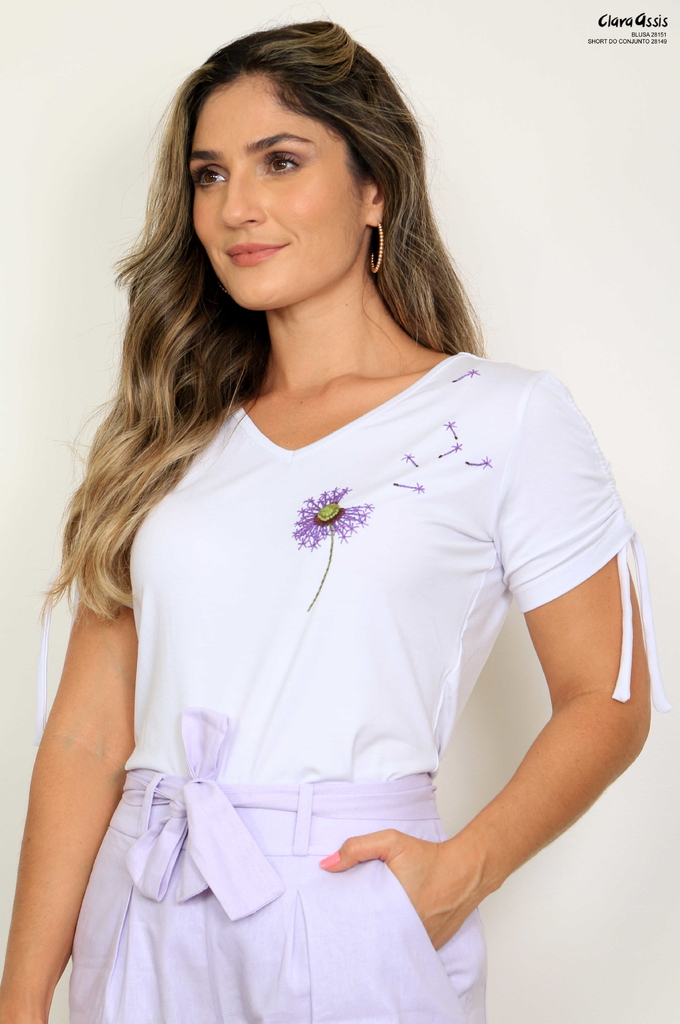 blusa malha bordada