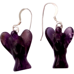 Amethyst Angel Earrings