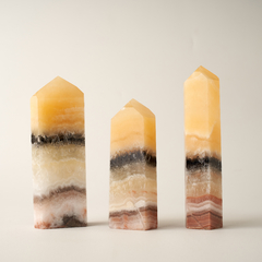 Mexican Calcite with Chalcedony Towers