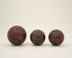 Red and Black Dolomite Spheres