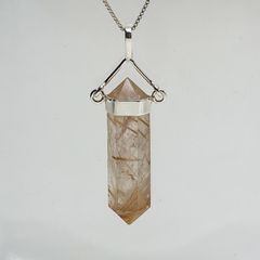 Rutilated Quartz Swivel Point Pendants