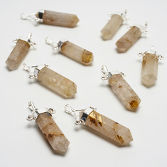 Rutilated Quartz Swivel Point Pendants on internet