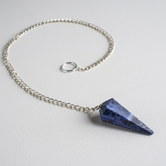 Sodalite Pointed 6 Sided Pendulums