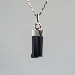 Black Tourmaline Small Point Pendants