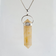 Rutilated Twn Point Pendants With Cabochon - buy online