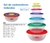 Set X 7 Contenedor Multicolor Redondo Colombraro