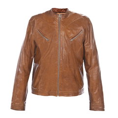 Campera de Cuero cuello Mao *Art. 332