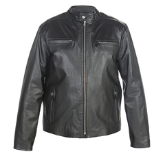 Campera de Cuero bolsillos con cierre *Art. 487