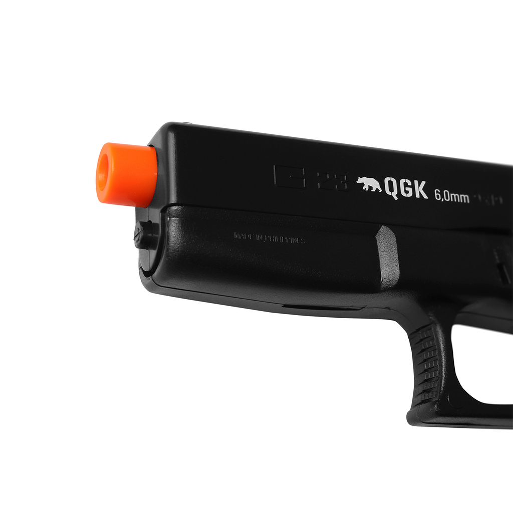 Pistola de Airsoft Spring S23 6mm G23 - QGK + BBs + Alvos