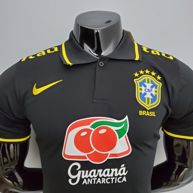 Camisa Brasileira Treino Patrocínios Torcedor Nike Masculina Preta