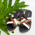 Sandalias con trenzado de cuero tricolor Fedra