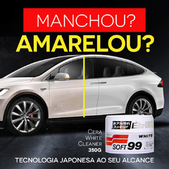 Cera Carnaúba Para Carros Brancos Soft99 White Wax Cleaner 350g