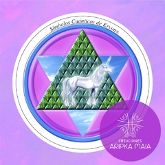 Sticker Activador La transformación con la energía del unicornio 18 cm