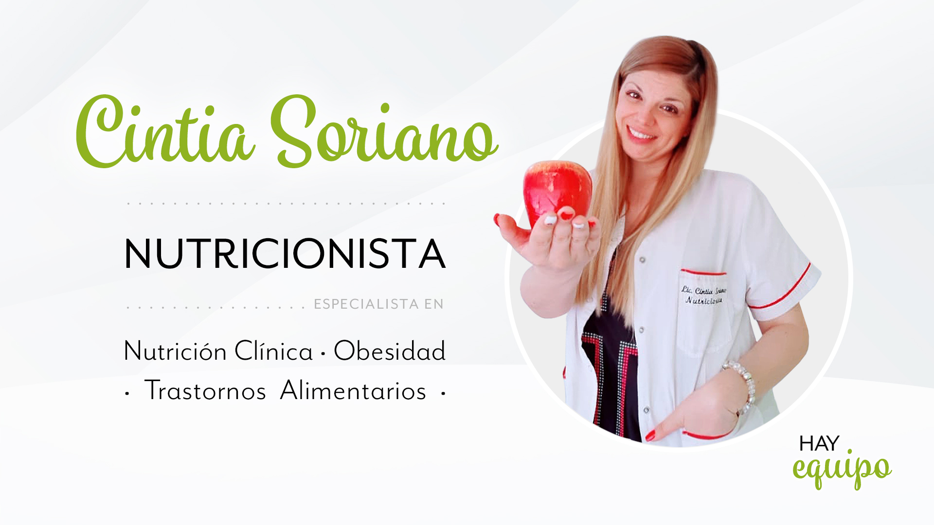 nutricionista Cintia Soriano online y presencial