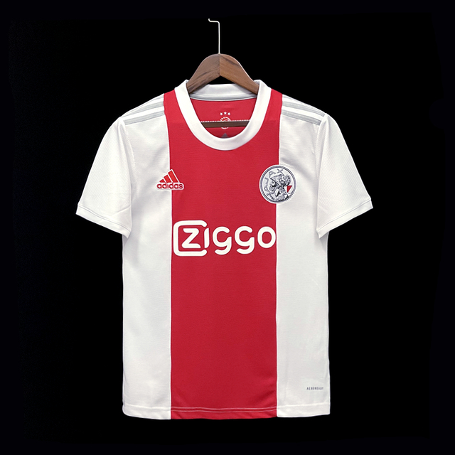 camisa ajax branca e vermelha