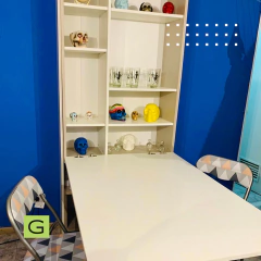 M3-C+C+L Mesa Rebatible Con Laterales y Cubo Línea Blanca