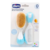 Cepillo + Peine Chicco para bebé de Cerdas Naturales - Celeste