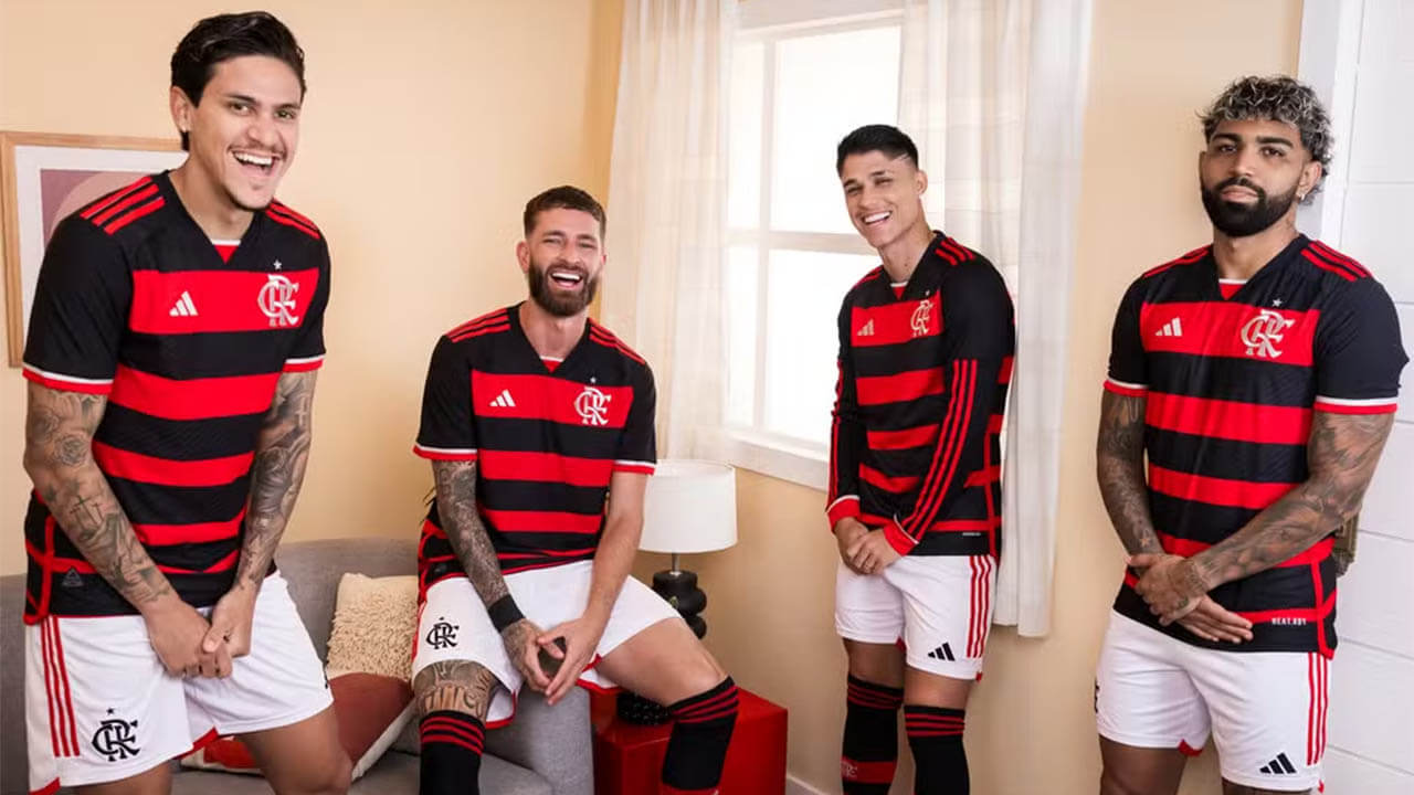 Nova camisa do Flamengo 2024 Titular Adidas Masculina