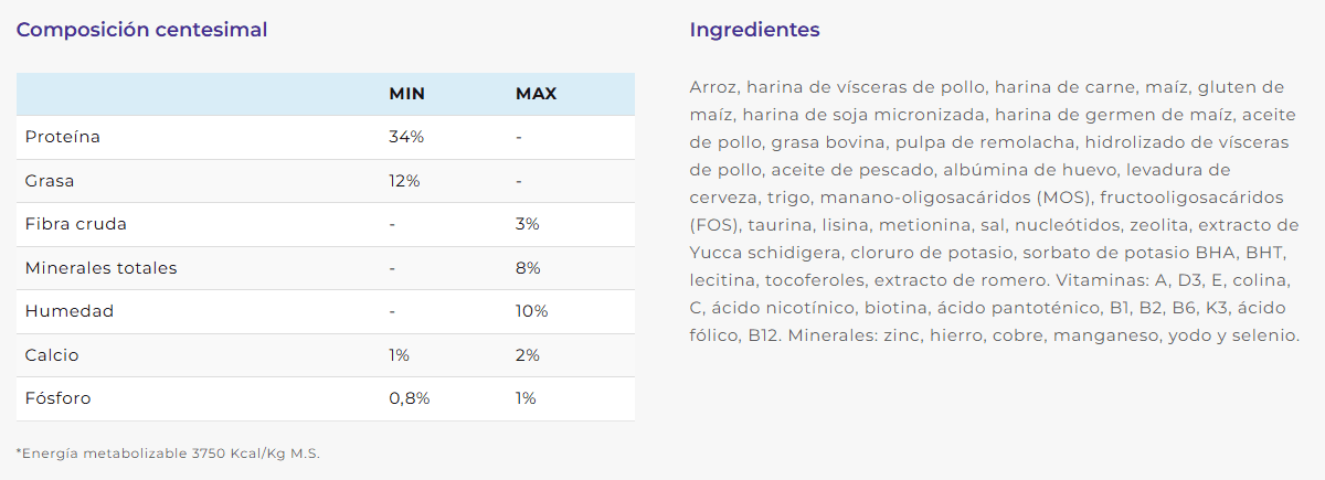 Comida para gato bebé mendoza