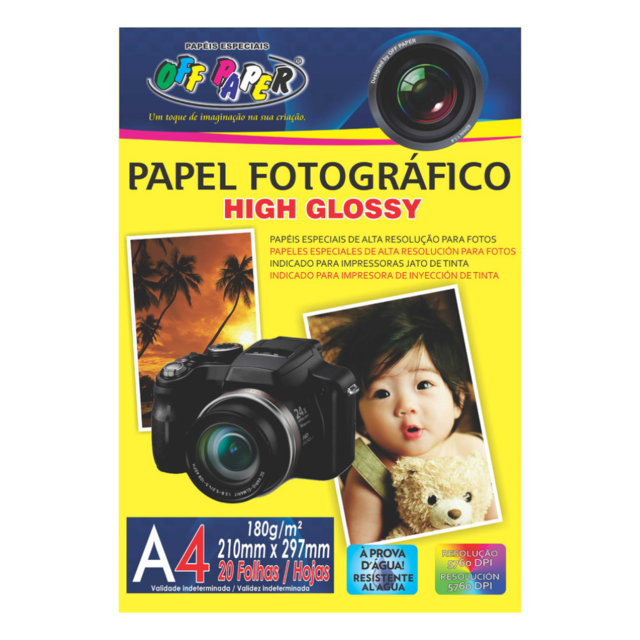 Papel Fotogr Fico A G High Glossy C Fls Off Paper