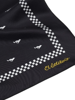Pañuelo de Seda Lobitos Negro - comprar online