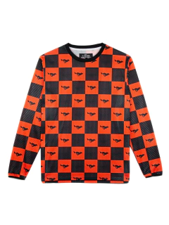 N.O.S. Wolf Checkers Orange MX Heavy Duty Jersey