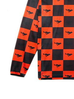 N.O.S. Wolf Checkers Orange MX Heavy Duty Jersey en internet