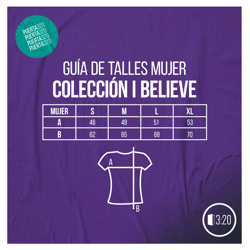 Guía de talles - Mujer - Colección I Believe