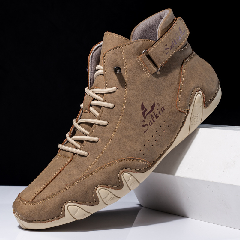 bota masculina salkin trilhas camurça couro italiano resistente