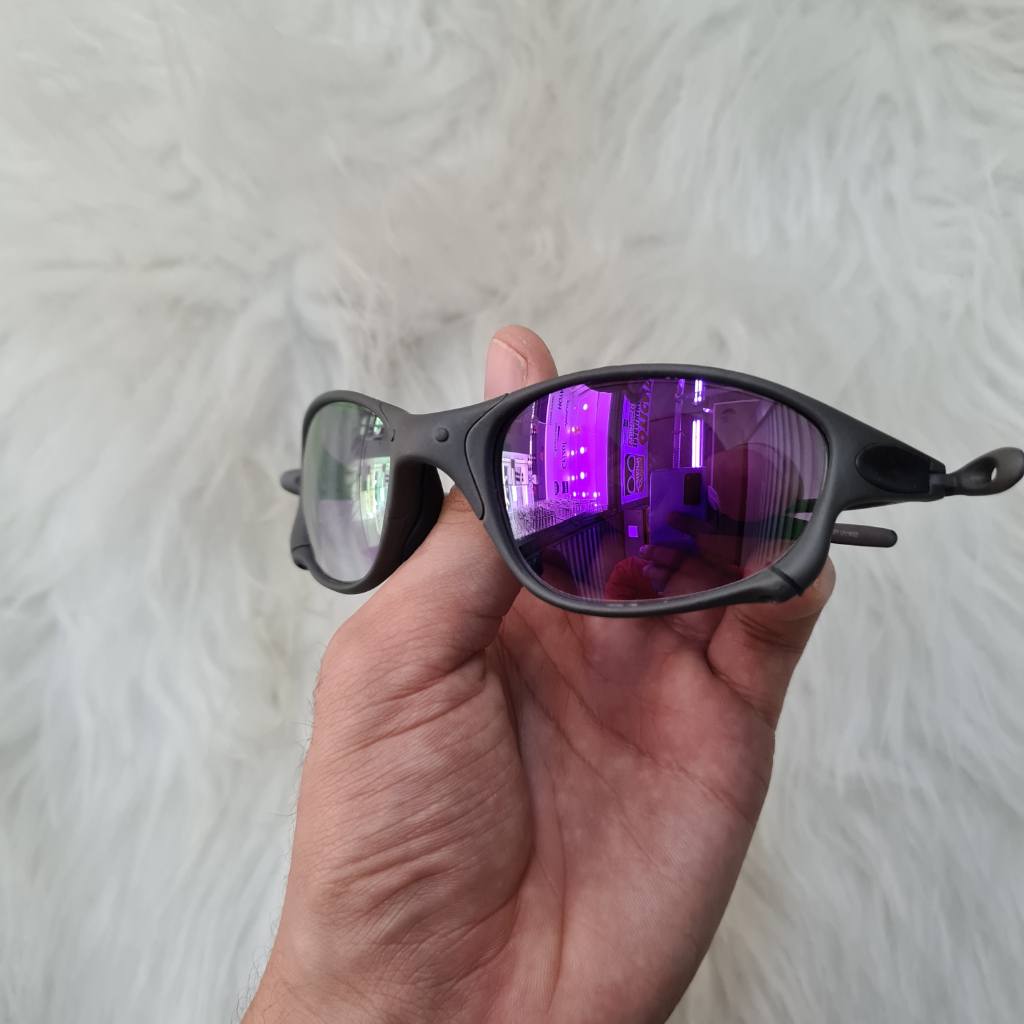 Oculos Juliet Roxo Violeta Polarizada com Cartao Teste | Óculos Masculino  Oakley Nunca Usado 39358942 | enjoei