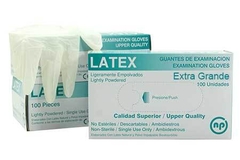 GUANTES LATEX BLANCO(CAJA)