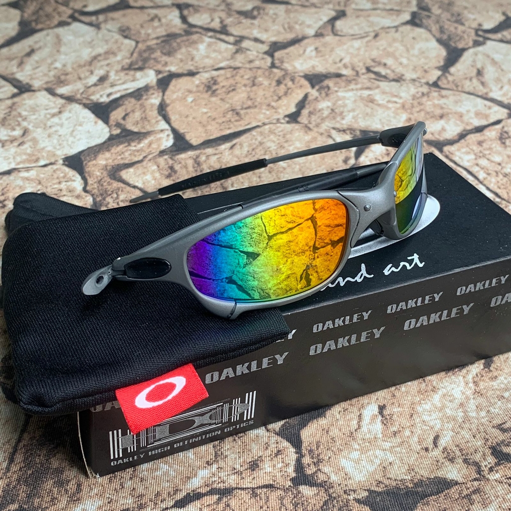 Oculos de sol Oakley Juliet xmetal arco iris lentes polarizadas