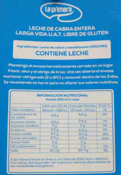 Leche De Cabra Larga Vida Entera La Primera 1 Lt - comprar online