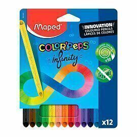 LAPICES DE COLORES MAPED COLOR PEPS INFINITY X 12 LARGOS